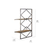 Wood and Metal Hanging Shelf Rack